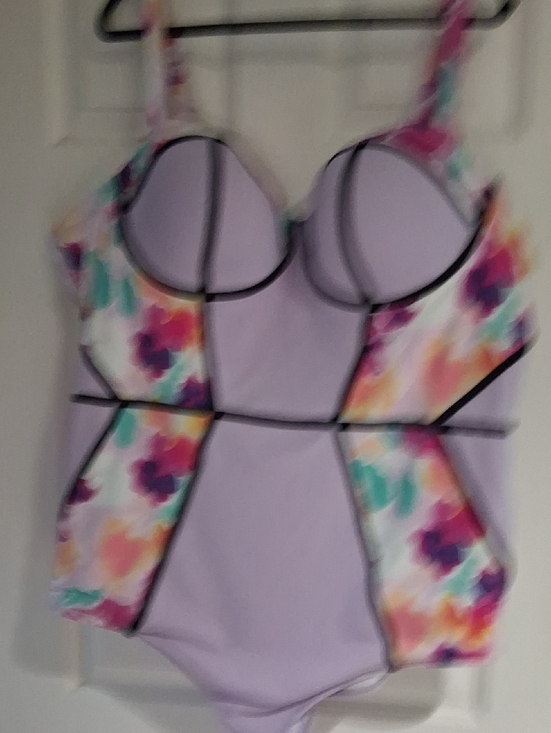 torrid Other - torrid Lavender Swim Top with Floral Accent